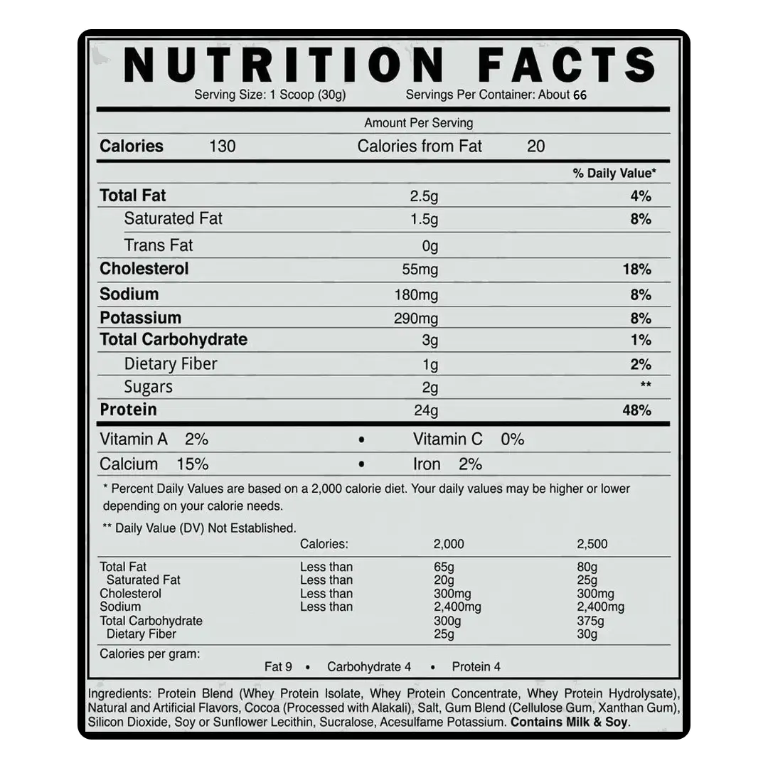 Dynamik Prey Nutrition Facts