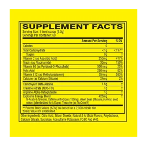 c4 preworkout Supplement Facts in Pakistan 