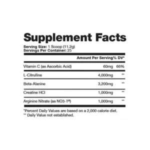 HYDE Max Pump Supplement Facts in Pakistan